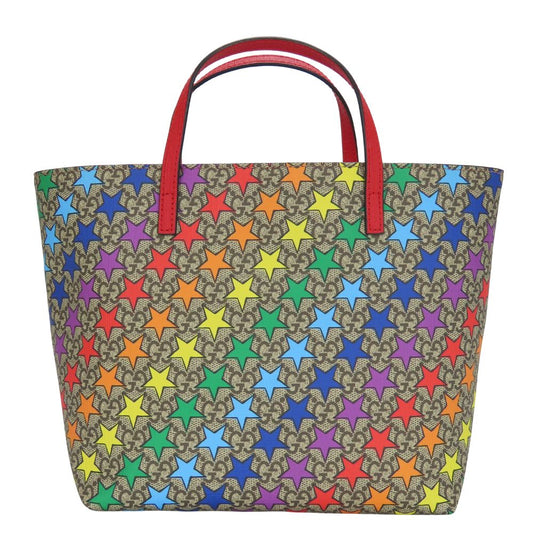 Gucci Chilled license rainbow star GG Supreme Canvas Handbag