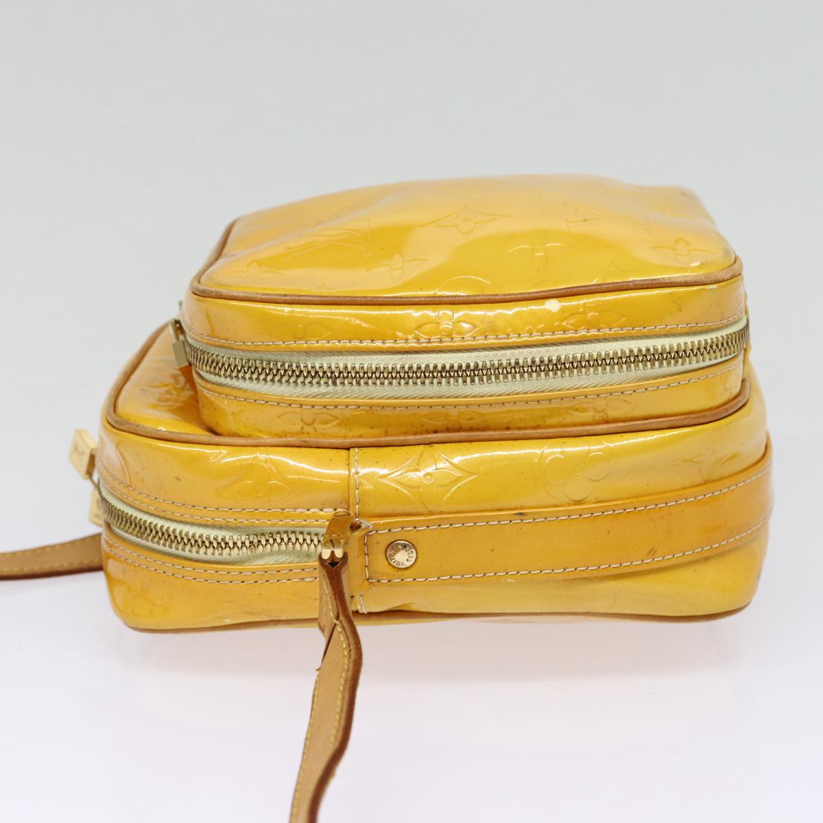 LOUIS VUITTON Monogram Vernis Wooster Shoulder Bag Yellow M91075 LV Auth 85730