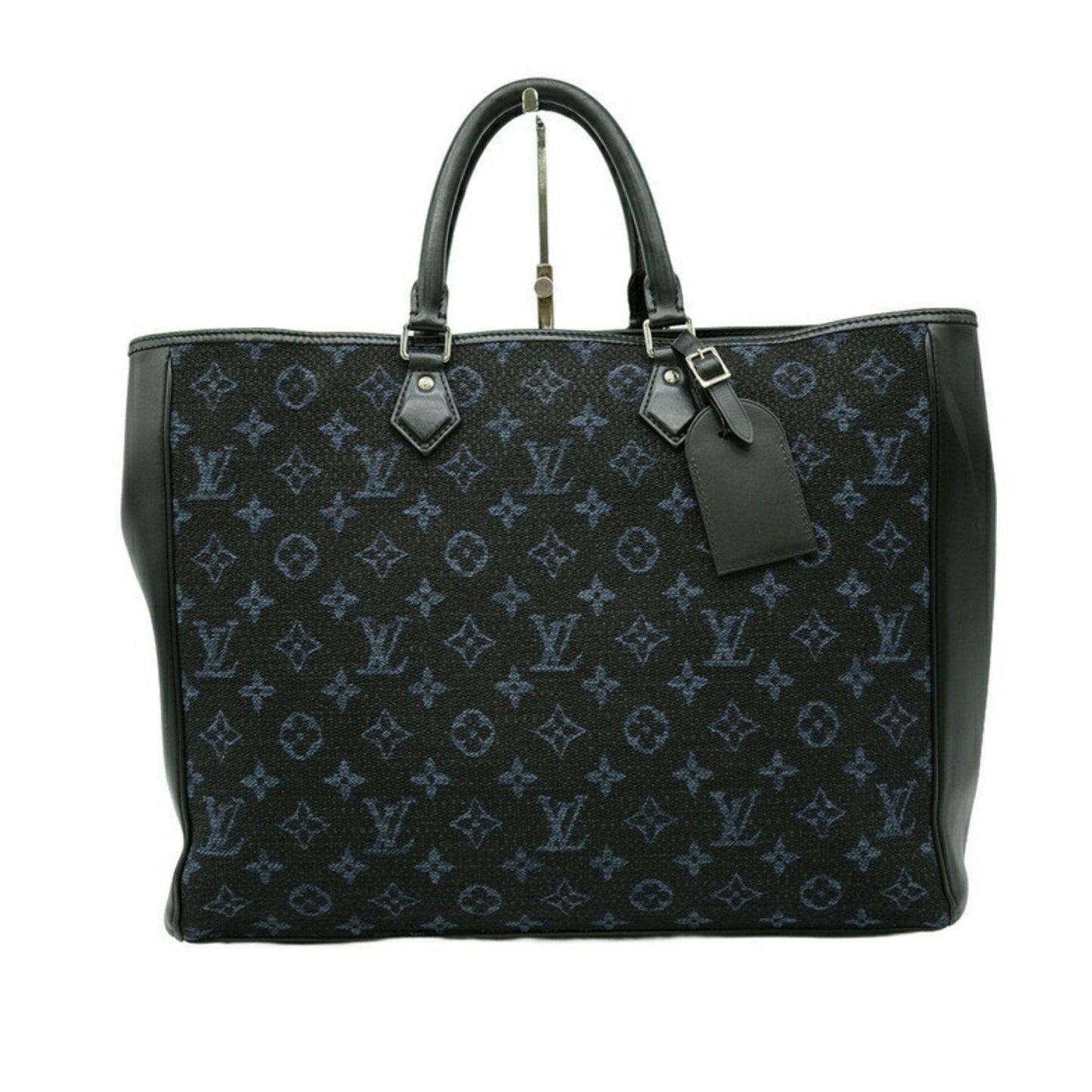 Louis Vuitton Navy Monogram Leather Handbag Tote Bag