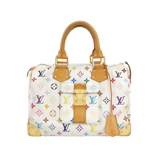 Louis Vuitton x Takashi Murakami Speedy 30 Lock White Multicolor
