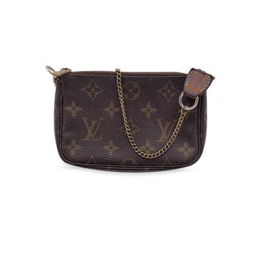 LOUIS VUITTON Monogram Canvas Pouch Bag Mini Pochette Accessoires