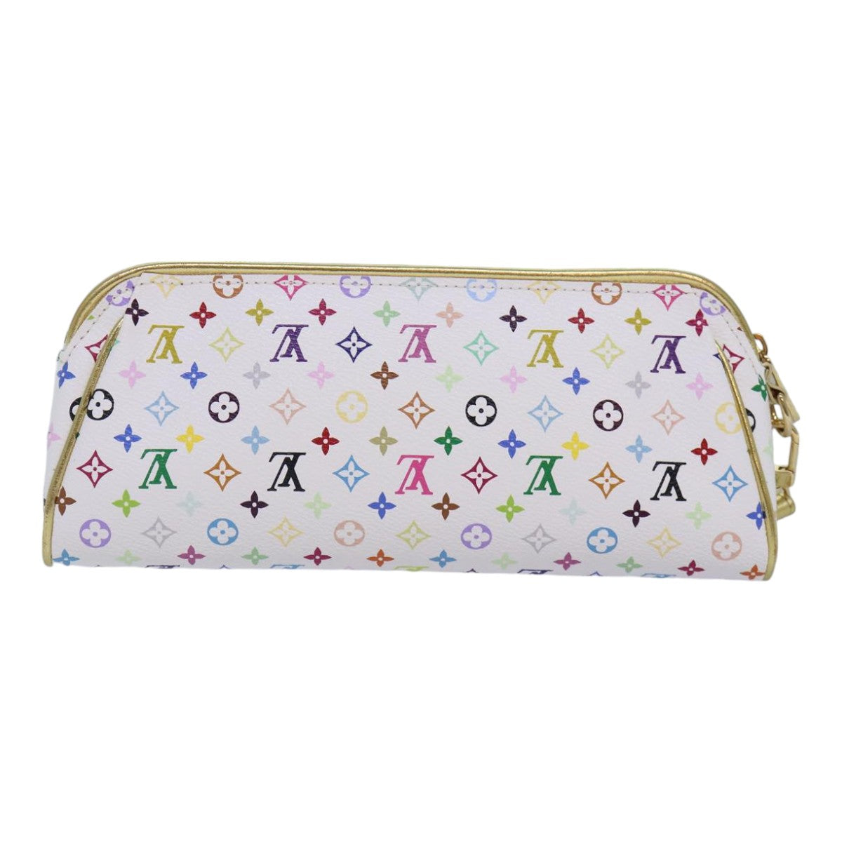 LOUIS VUITTON Monogram Multicolor Kate Pouch White Bron M55212 LV Auth 86743