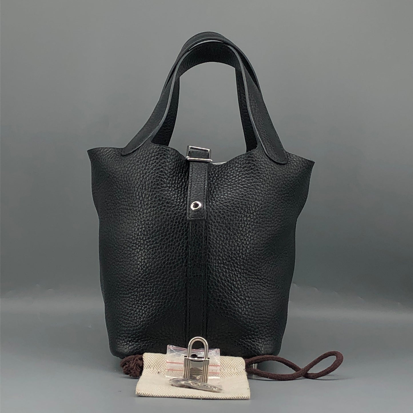 Hermes 2018 Picotin Lock 18 Bucket Bag Black