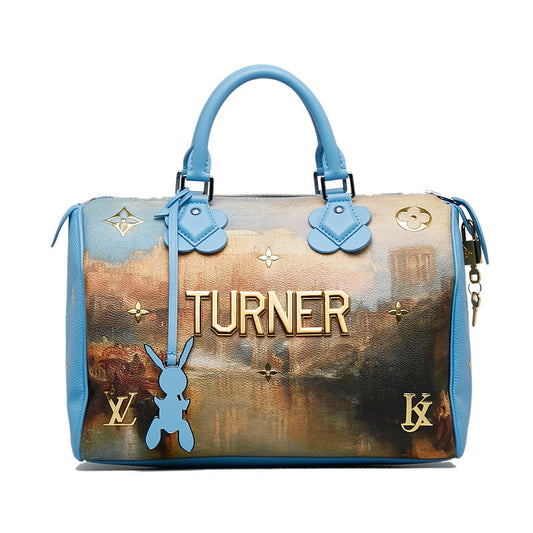 Louis Vuitton Masters Collection Turner Speed 30 Handbag M43306 Blue Multicolor PVC Leather Ladies Louis Vuitton