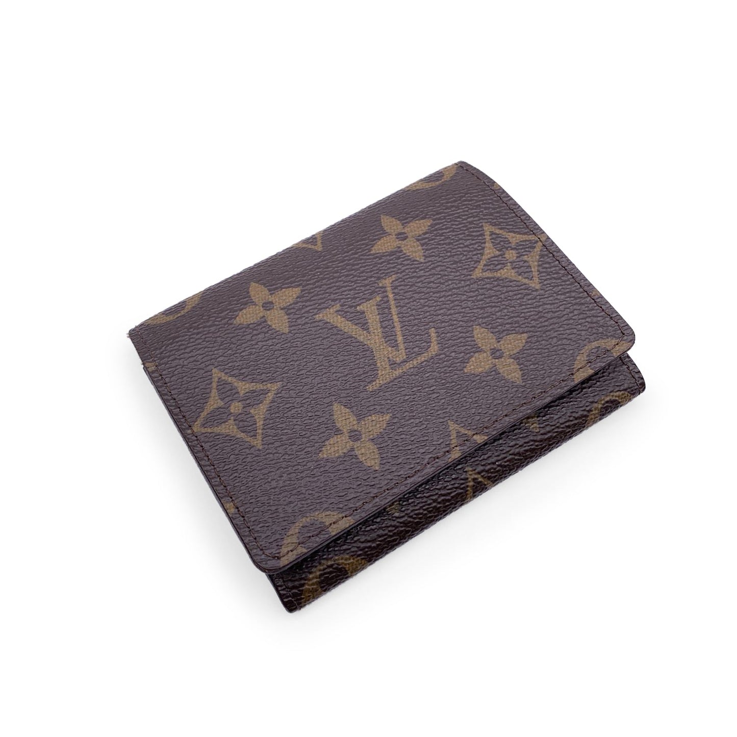 LOUIS VUITTON Monogram Brown Canvas Business Card Holder Wallet