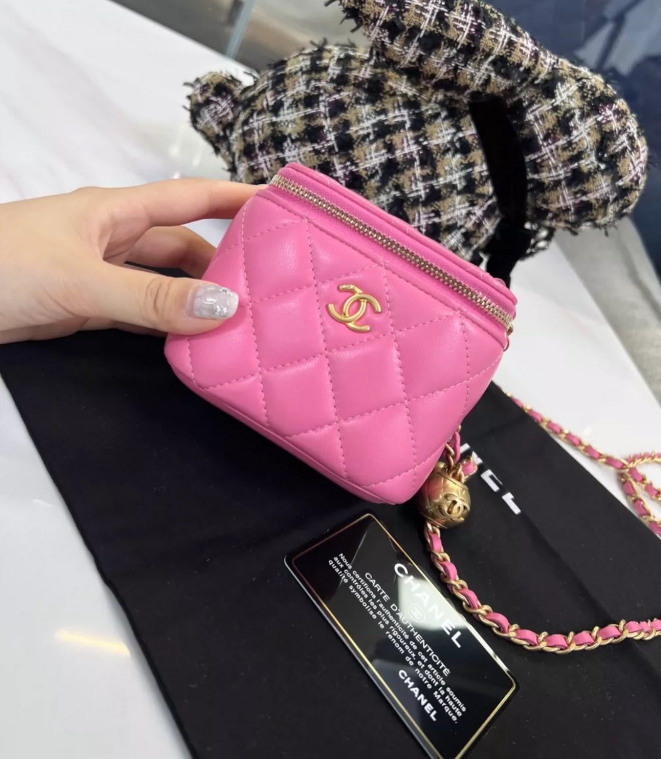 Chanel Vanity Lambskin Pink Shoulder Bag