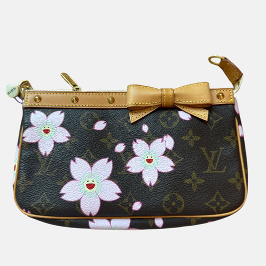 Louis Vuitton x Takashi Murakami Cherry Blossom on Brown Monogram Pochette Accessoire