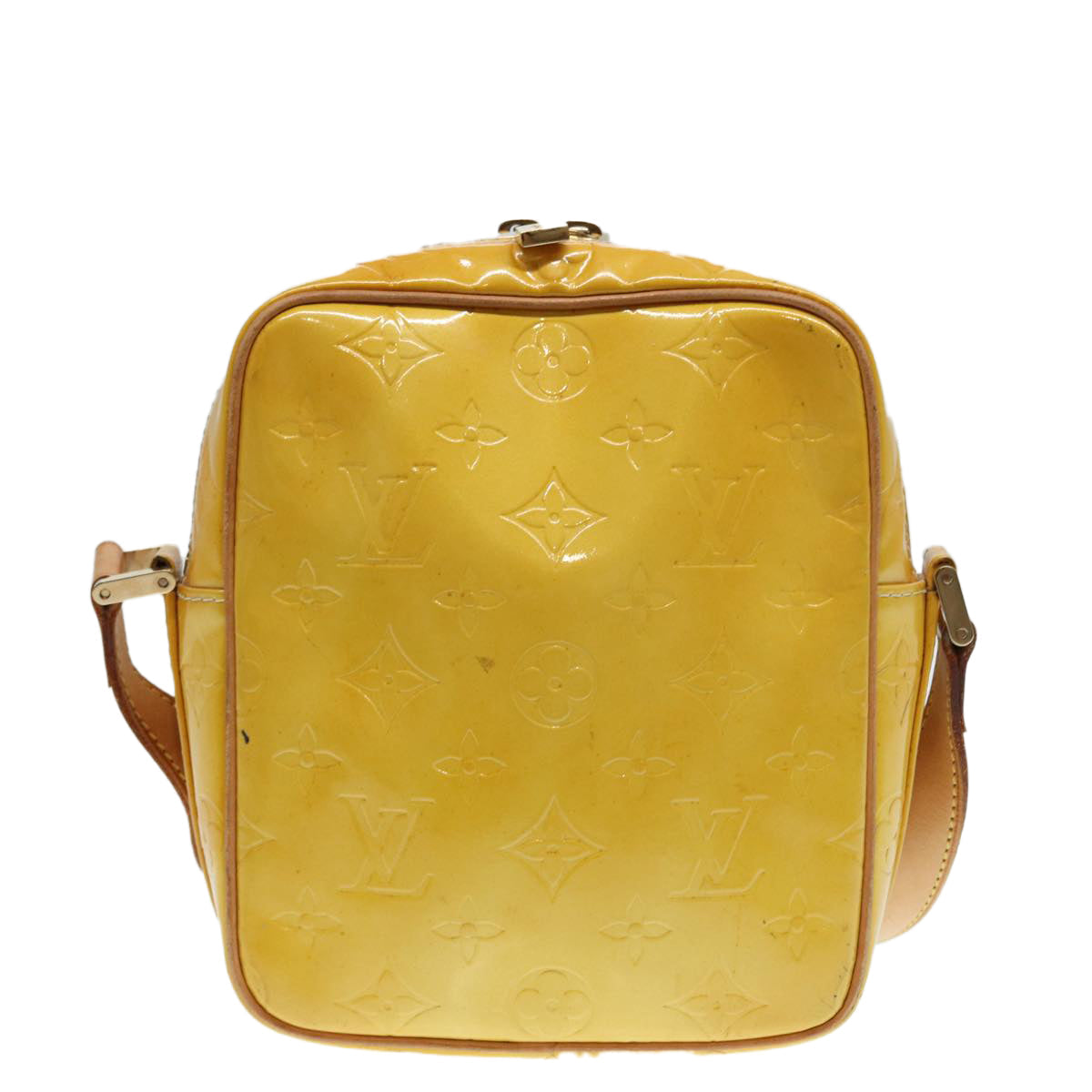 LOUIS VUITTON Monogram Vernis Wooster Shoulder Bag Yellow M91075 LV Auth 87996