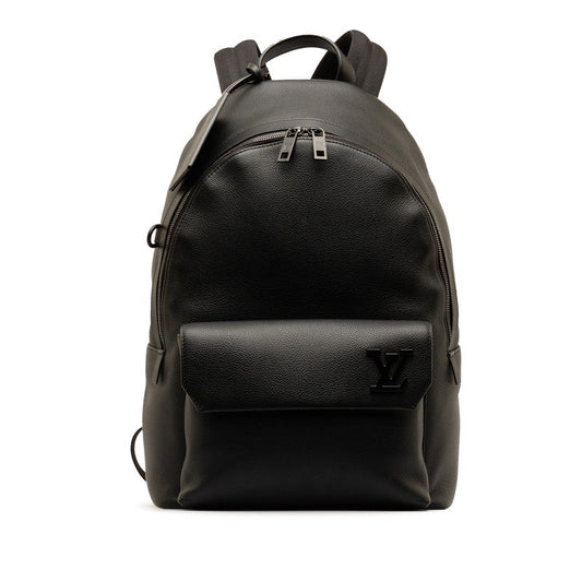 Louis Vuitton LV Logo Backpack M57079 Noir Black Leather Men Louis Vuitton