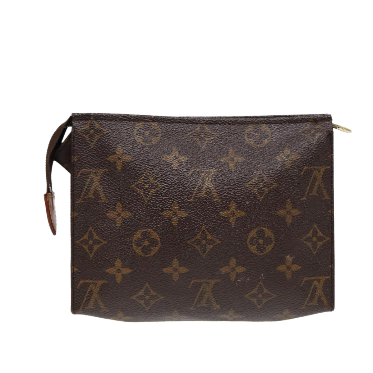 LOUIS VUITTON Monogram Poche Toilette 19 Pouch M47544 LV Auth 88328