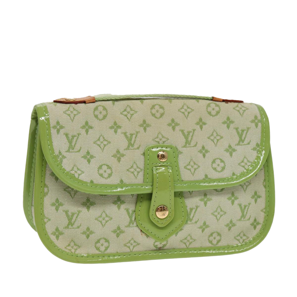 LOUIS VUITTON Monogram Mini Trousse Marie Kate Pouch Green M92935 Auth 88437