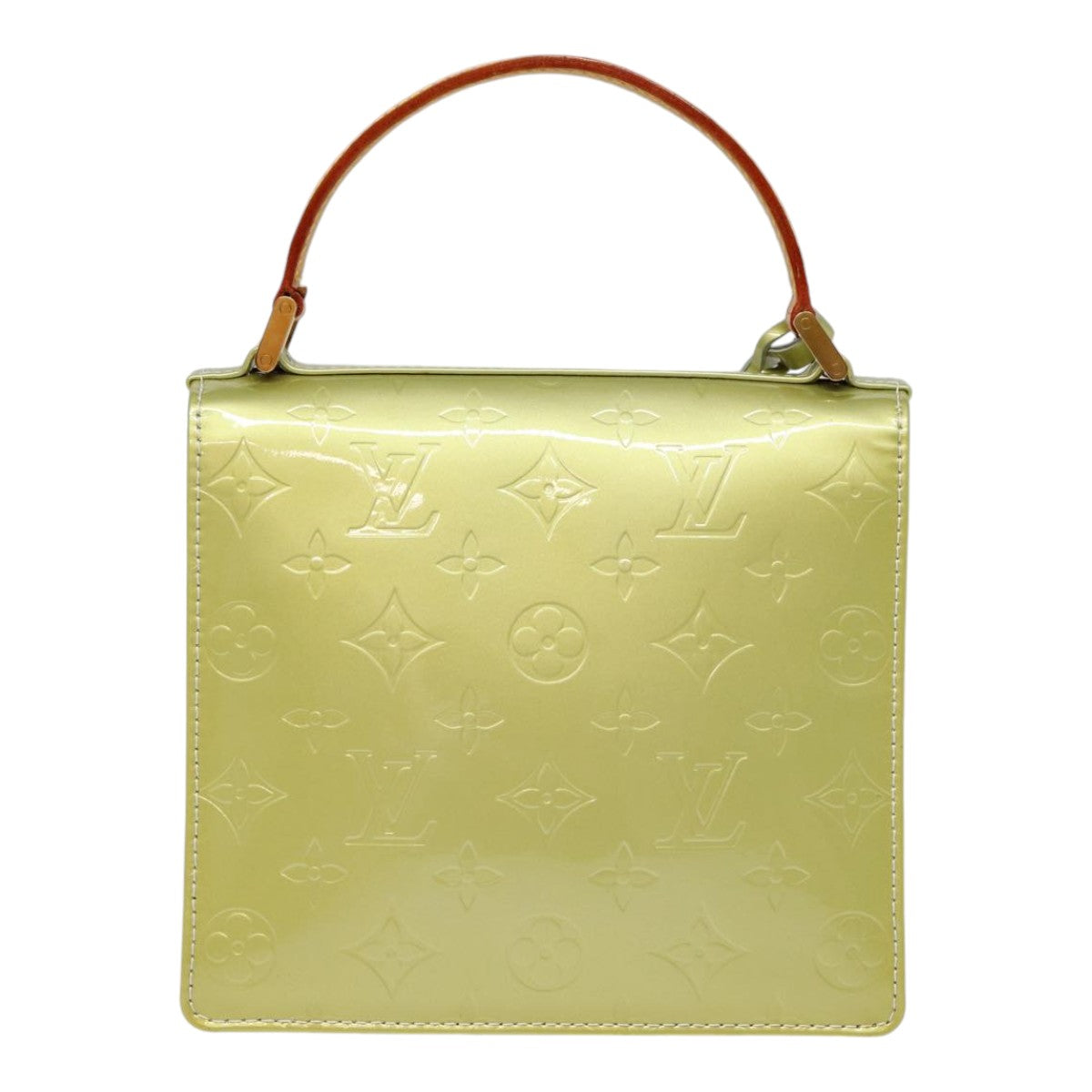 LOUIS VUITTON Monogram Vernis Spring Street Hand Bag Gris M91029 LV Auth 88558
