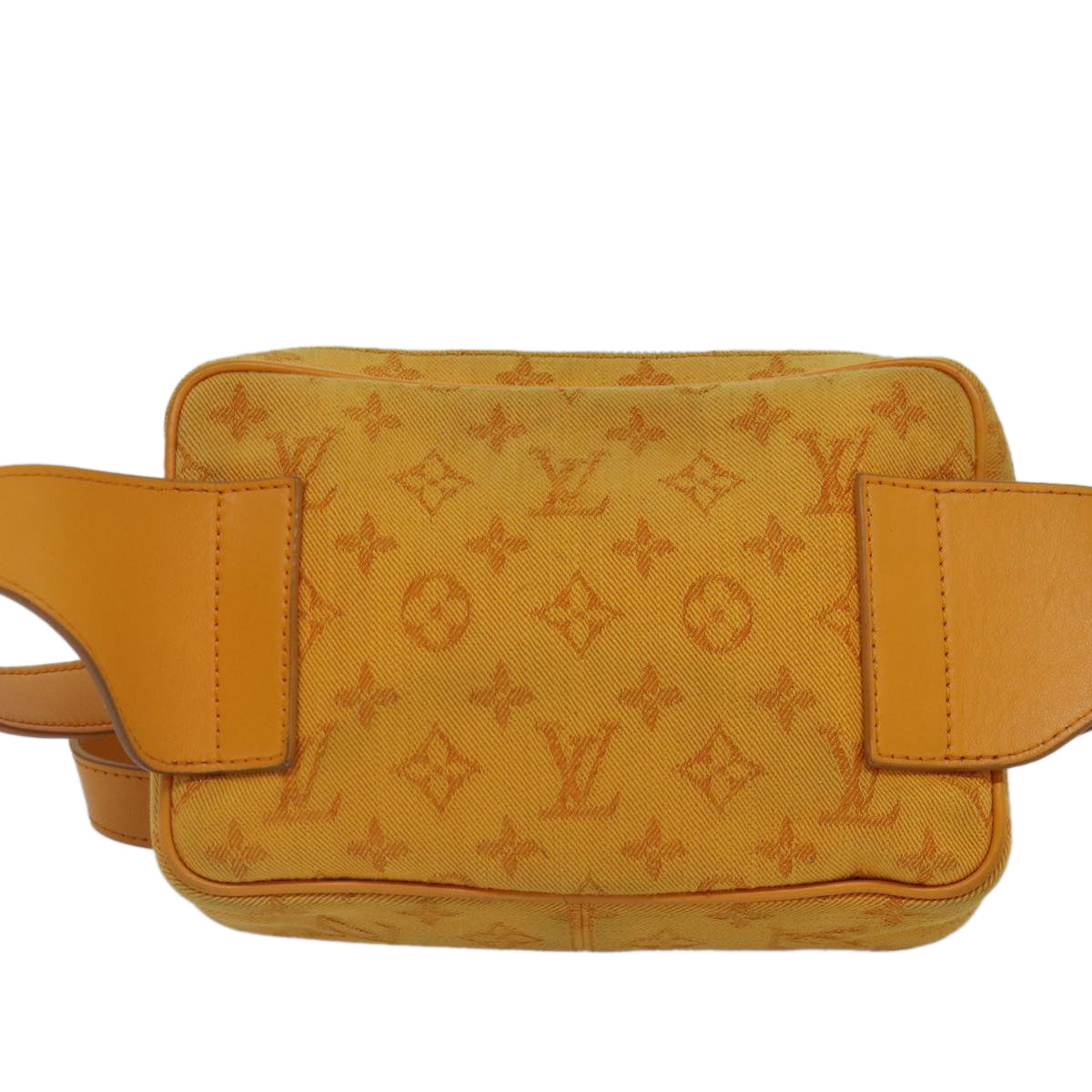LOUIS VUITTON Monogram Denim Bum BagOutdoor Waist bag Yellow M44623 Auth 88743