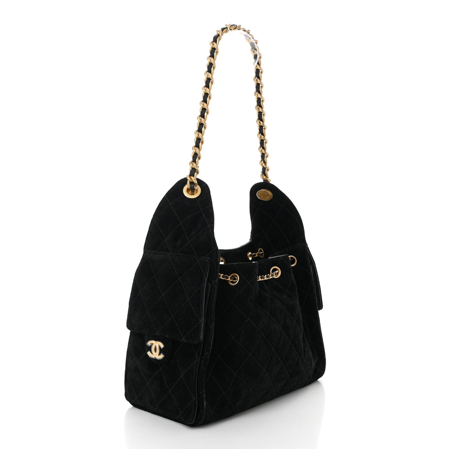 Chanel Suede Quilted Small Chanel 25 Handbag - Rovelle Bags