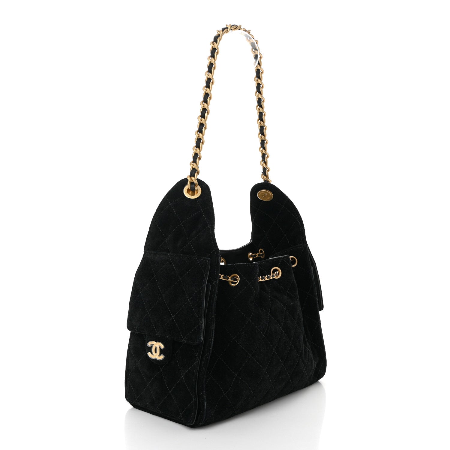 Chanel Suede Quilted Small Chanel 25 Handbag - Rovelle Bags