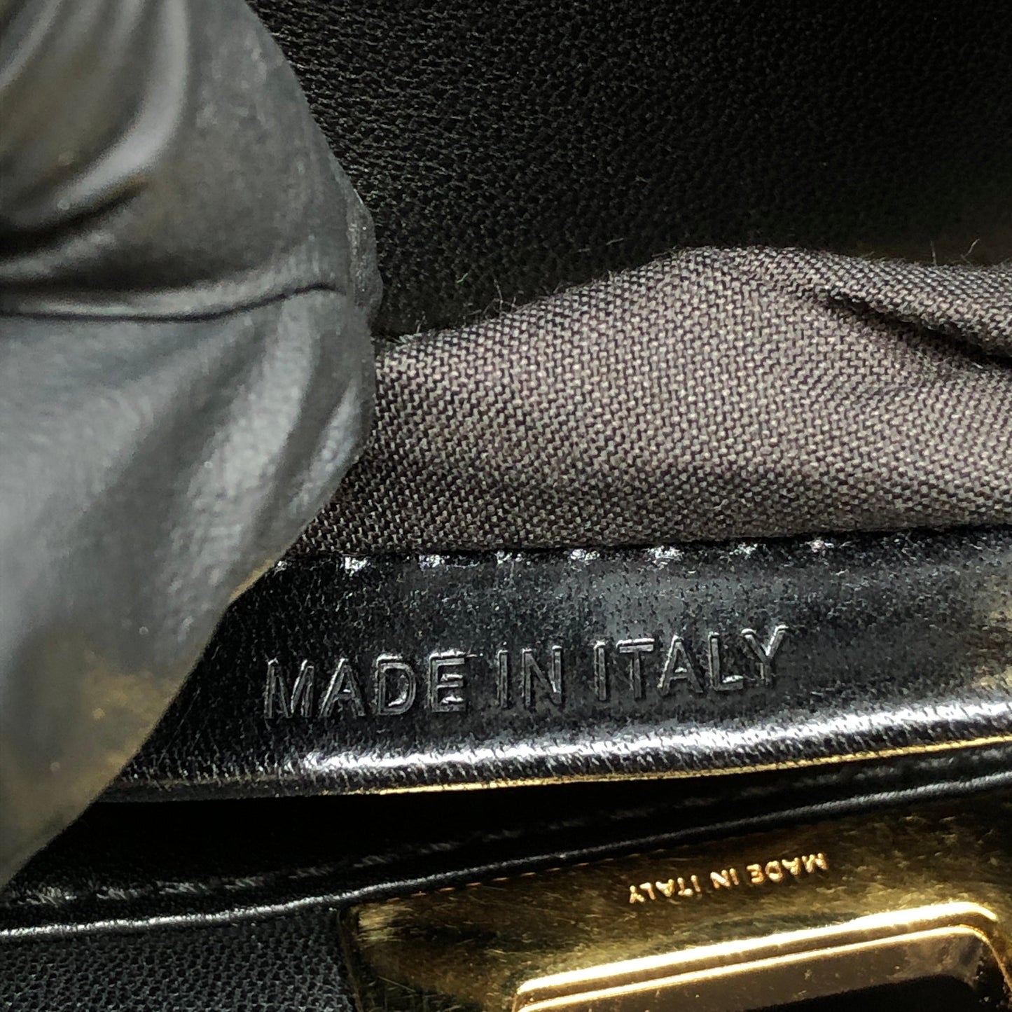 Fendi Peekaboo Mini Black Smooth Calf Leather Handbag