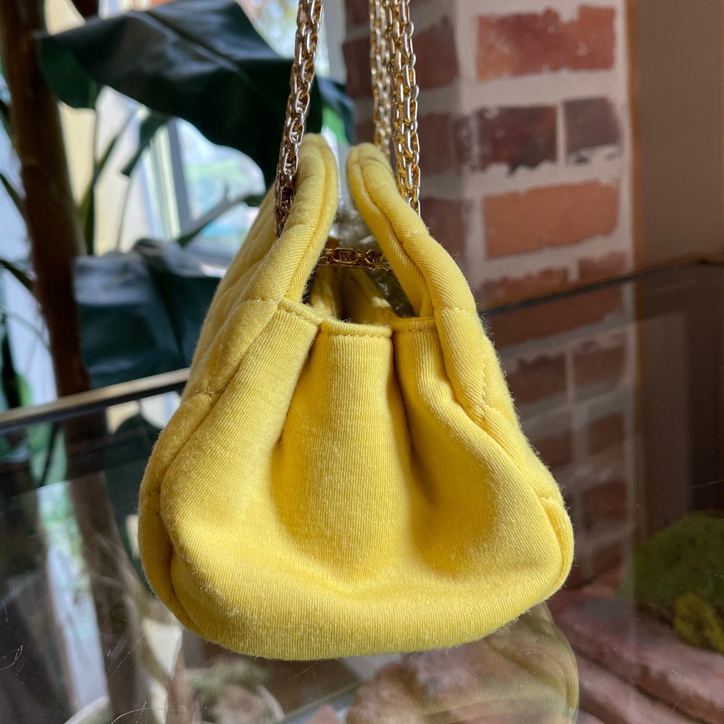 Chanel Yellow Quilted Jersey Handbag - Rovelle Bags
