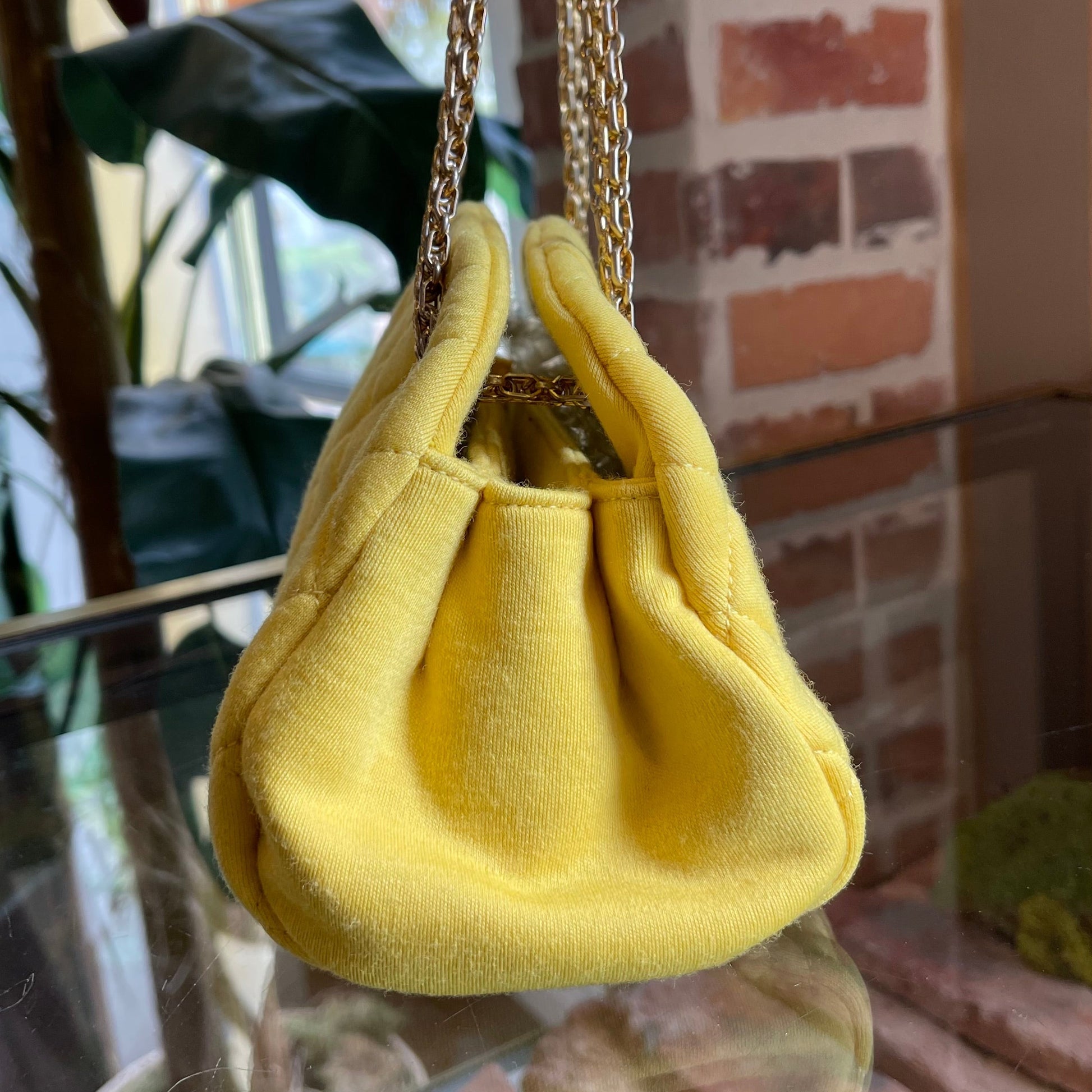 Chanel Yellow Quilted Jersey Handbag - Rovelle Bags