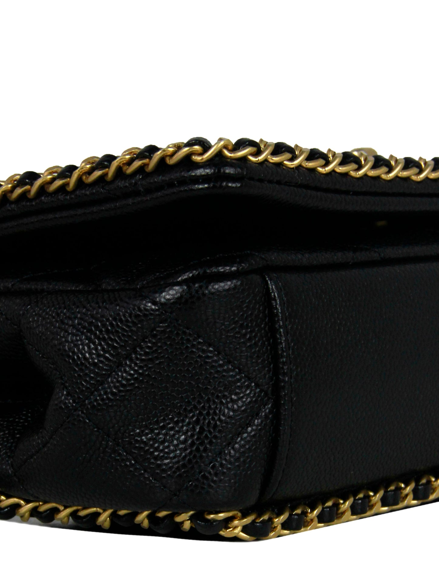 Chanel 2022 Black Caviar Quilted Chain Flap Bag - Rovelle Bags
