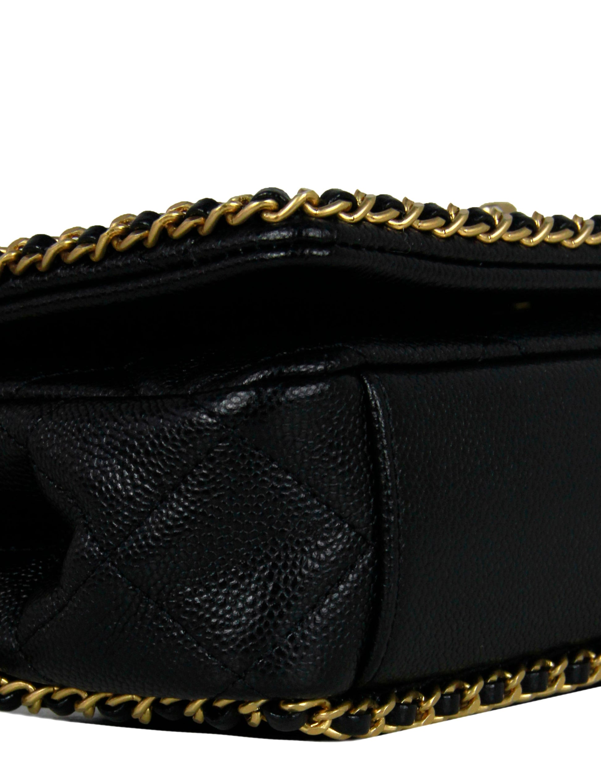 Chanel 2022 Black Caviar Quilted Chain Flap Bag - Rovelle Bags