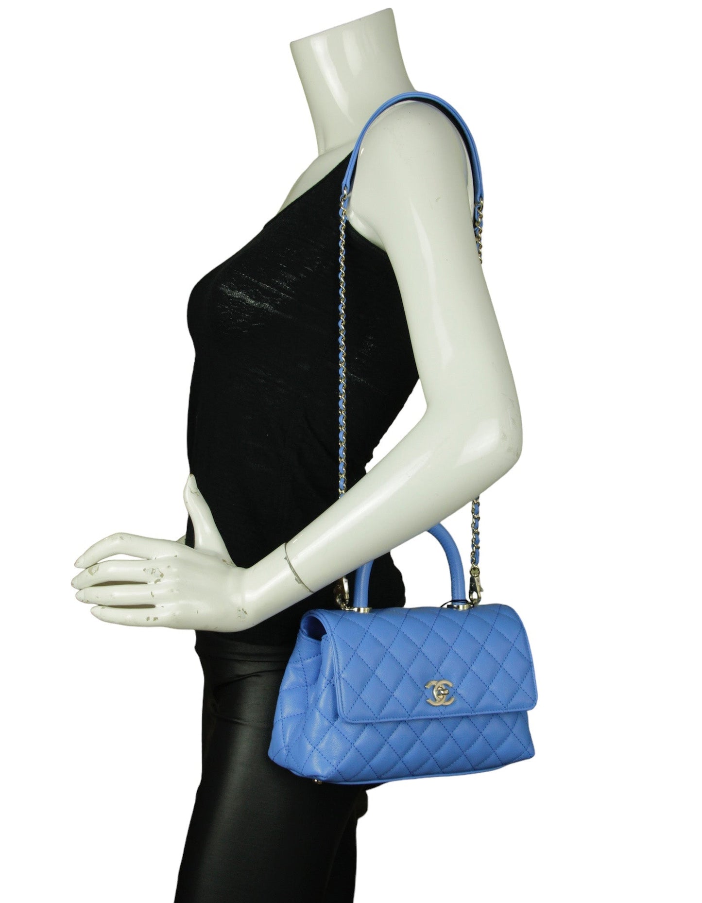 Chanel 2024 Blue Caviar Mini Coco Flap Bag - Rovelle Bags