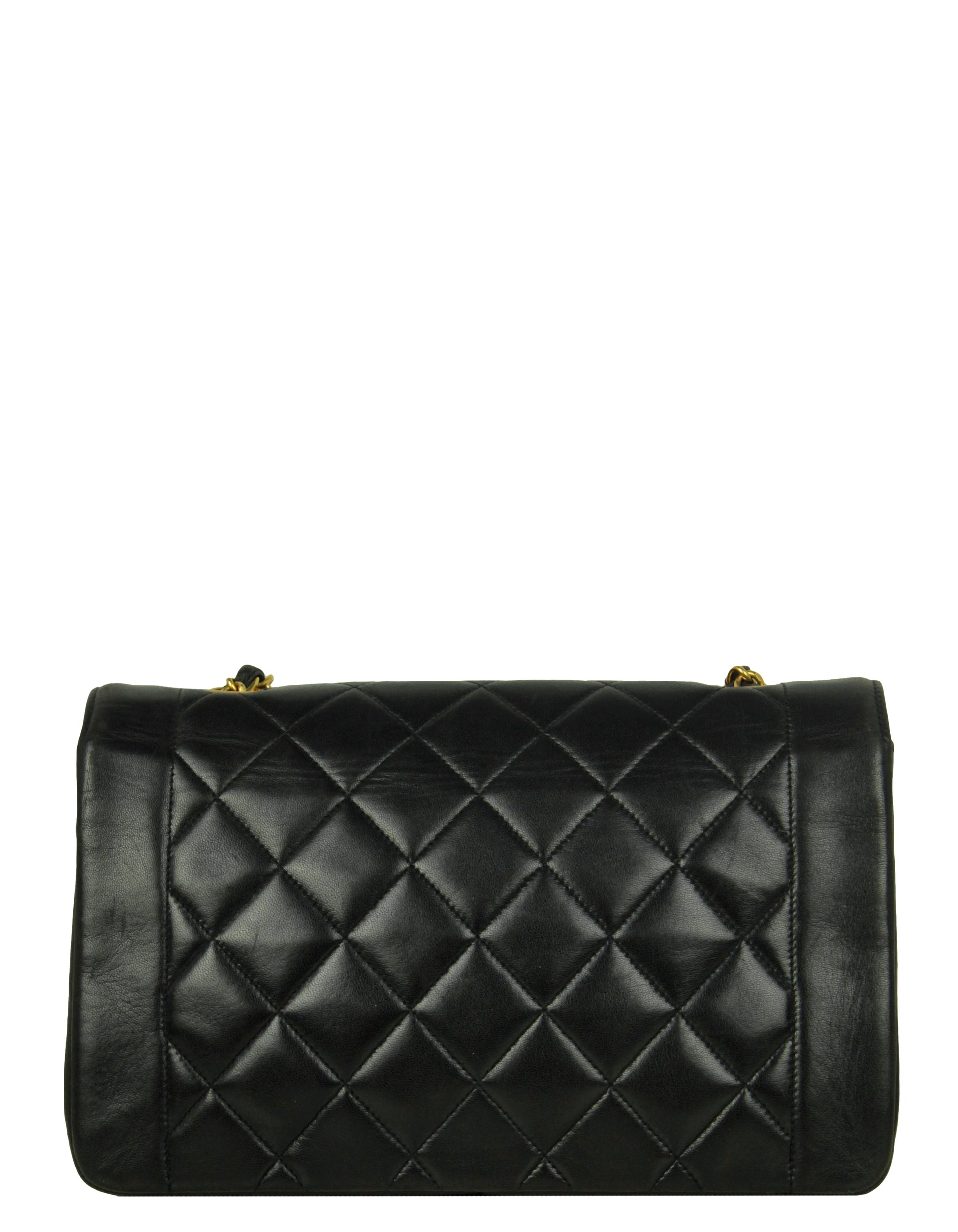 Chanel Black Lambskin Leather Quilted Medium Flap Bag - Rovelle Bags