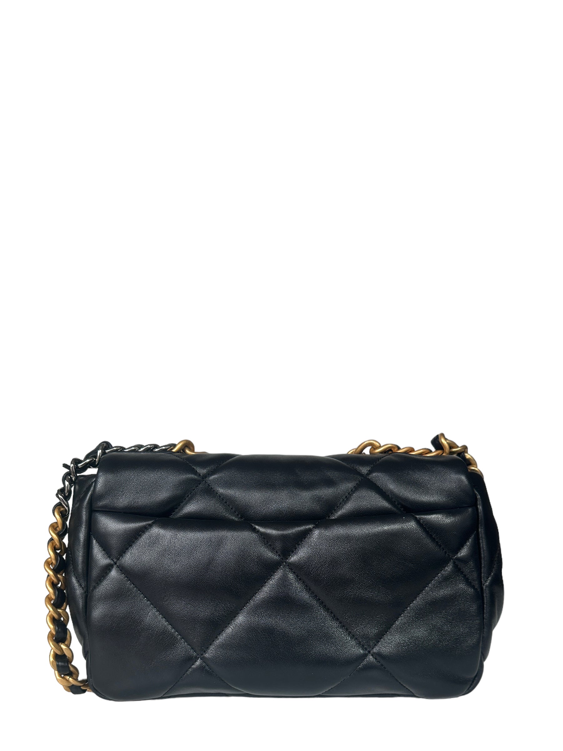 Chanel 2023 Black Lambskin Quilted Medium Handbag - Rovelle Bags