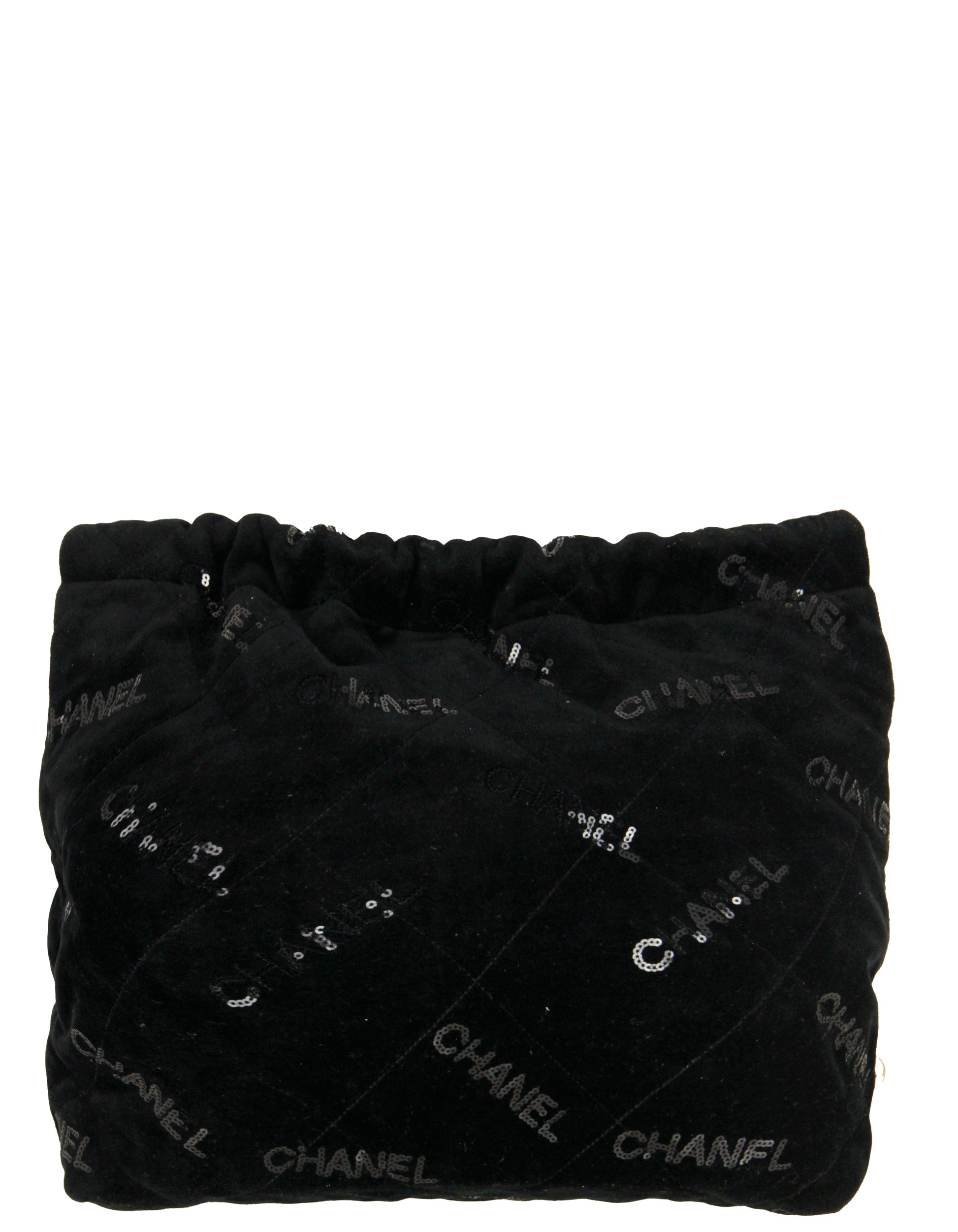 Chanel Black Velvet Sequins Chanel 22 Tote Bag - Rovelle Bags