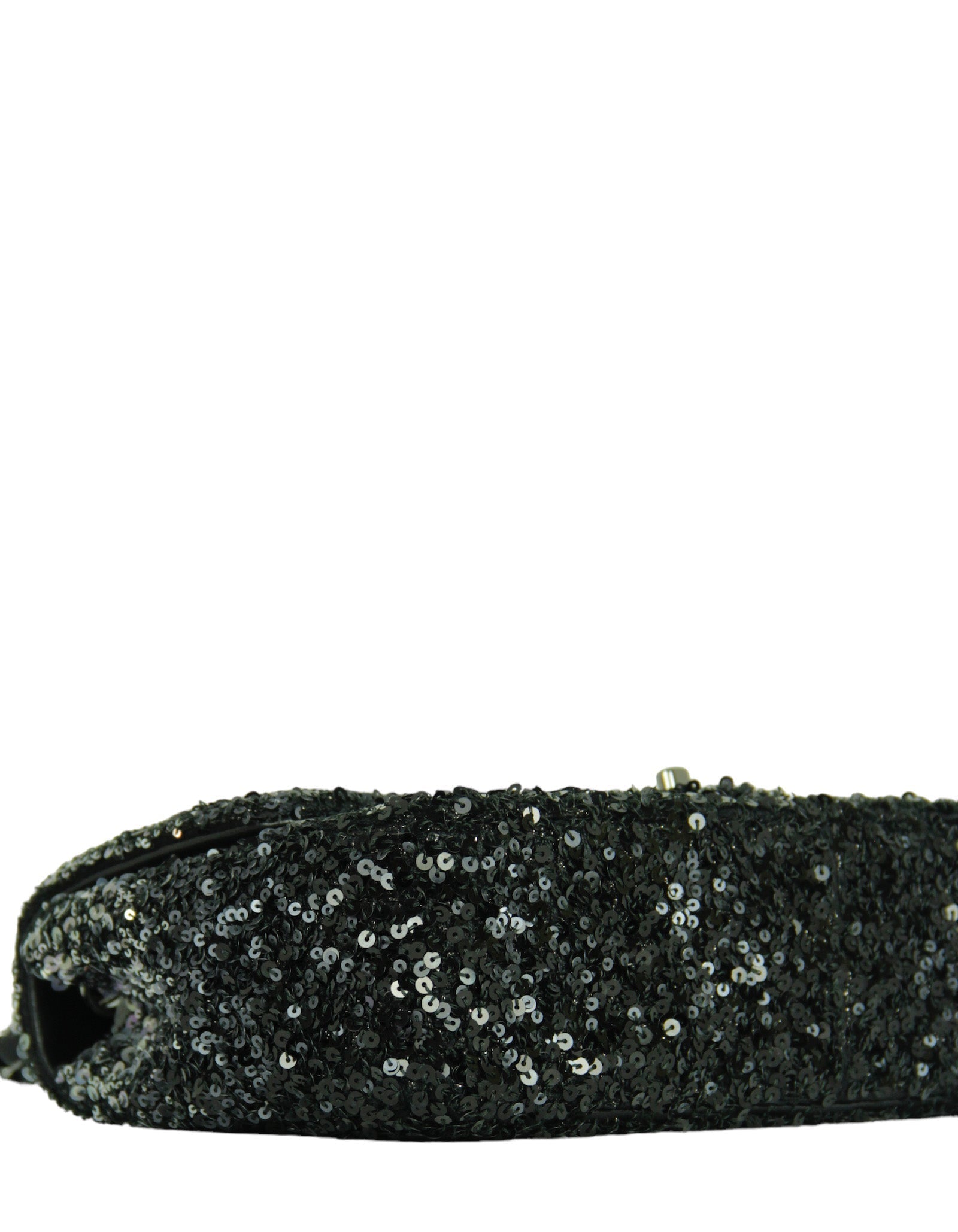 Chanel Black/Silver Ombre Sequin Medium Classic Flap Bag - Rovelle Bags