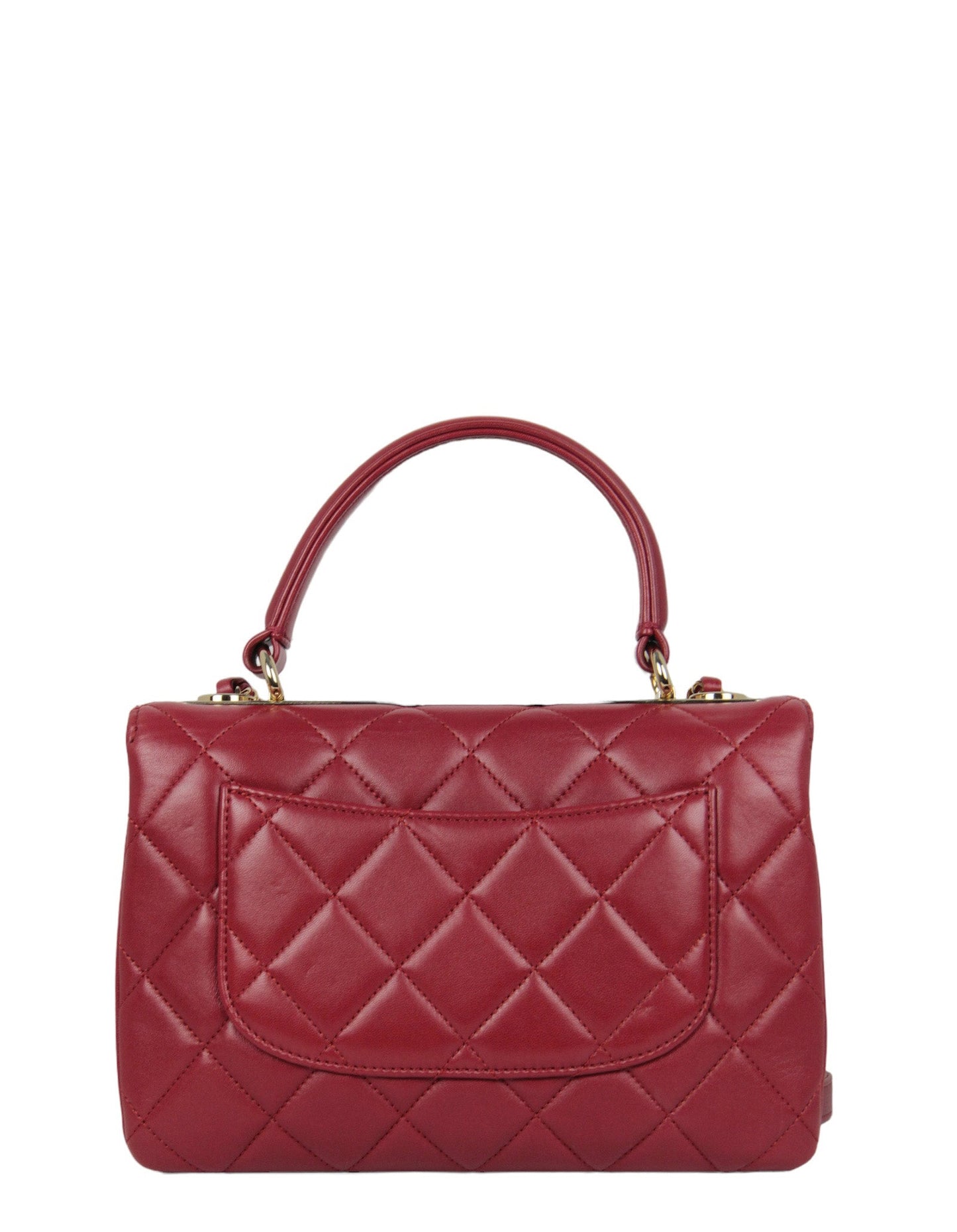 Chanel Burgundy Lambskin Quilted Trendy CC Flap Bag - Rovelle Bags