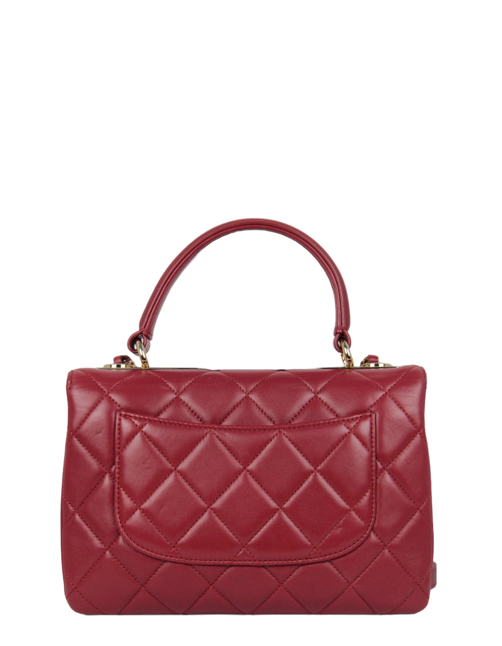 Chanel Burgundy Lambskin Quilted Trendy CC Flap Bag - Rovelle Bags