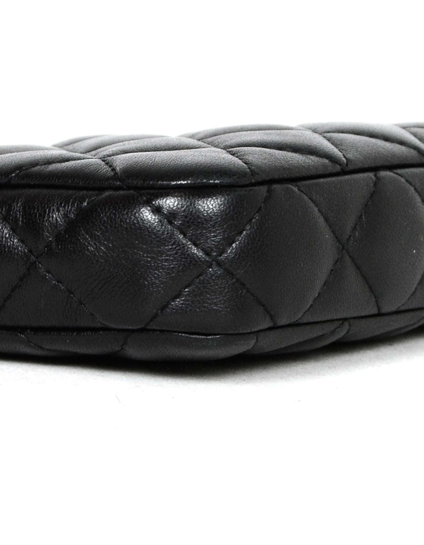 Chanel Black Lambskin Quilted Leather Classic Clutch Bag - Rovelle Bags