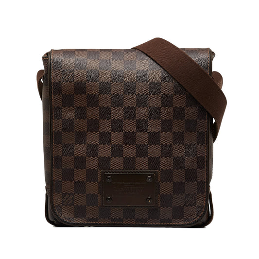 LOUIS VUITTON Damier Ebene Brooklyn PM Crossbody Bag