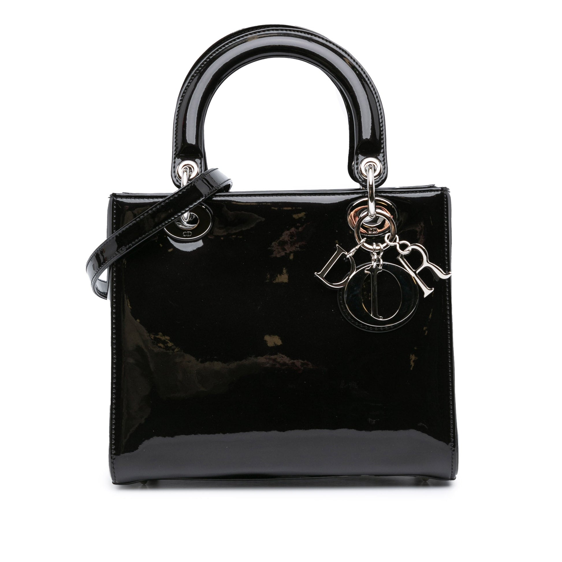 Dior Lady Dior Leather Shoulder Bag