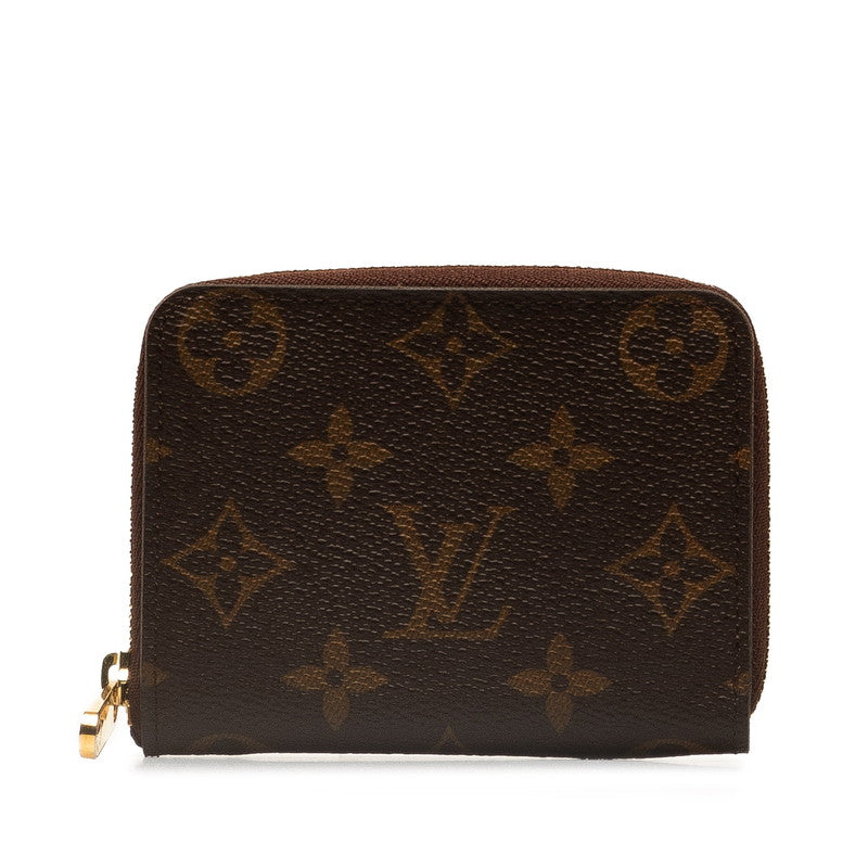 Louis Vuitton Monogram Zippy Coinpass Coincase M60067 Brown PVC Leather Louis Vuitton