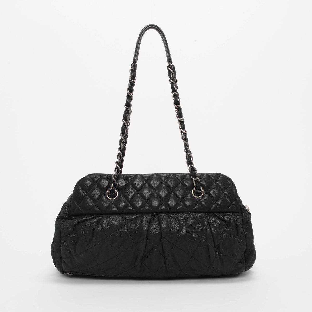 Chanel Black Iridescent Calfskin Chic Quilt Handbag - Rovelle Bags