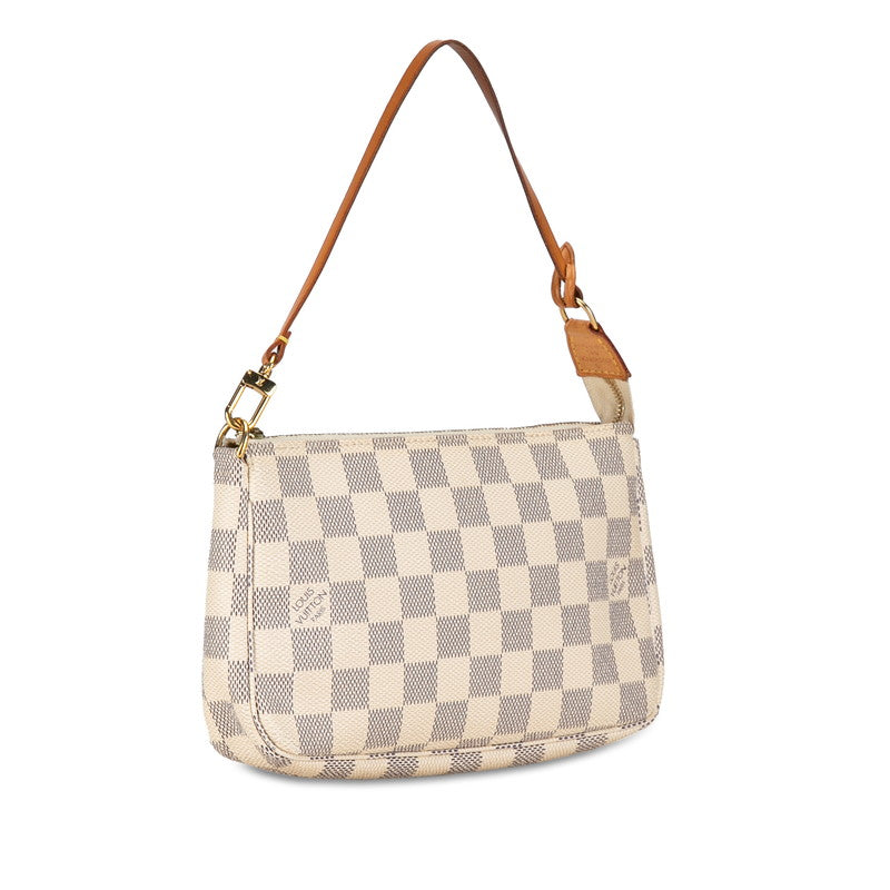 Louis Vuitton Damier Azur Poschet Accessory Porte N51986 White PVC Leather Louis Vuitton
