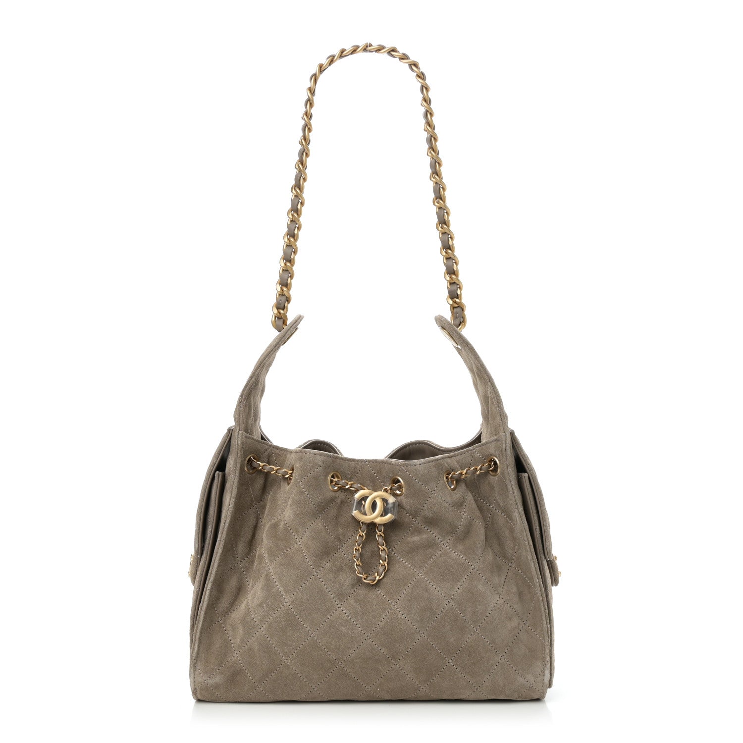 Chanel Suede Quilted Small Chanel 25 Handbag - Rovelle Bags