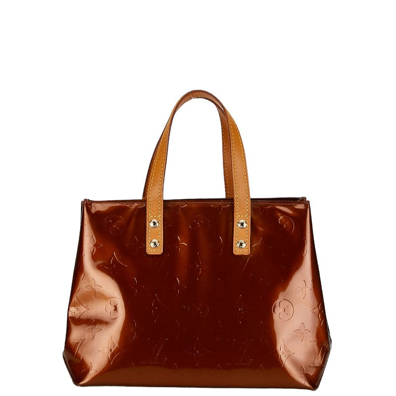 Louis Vuitton Monogram Vernis Reed PM Handbag M91146 Bronze Brown Patent Leather Louis Vuitton