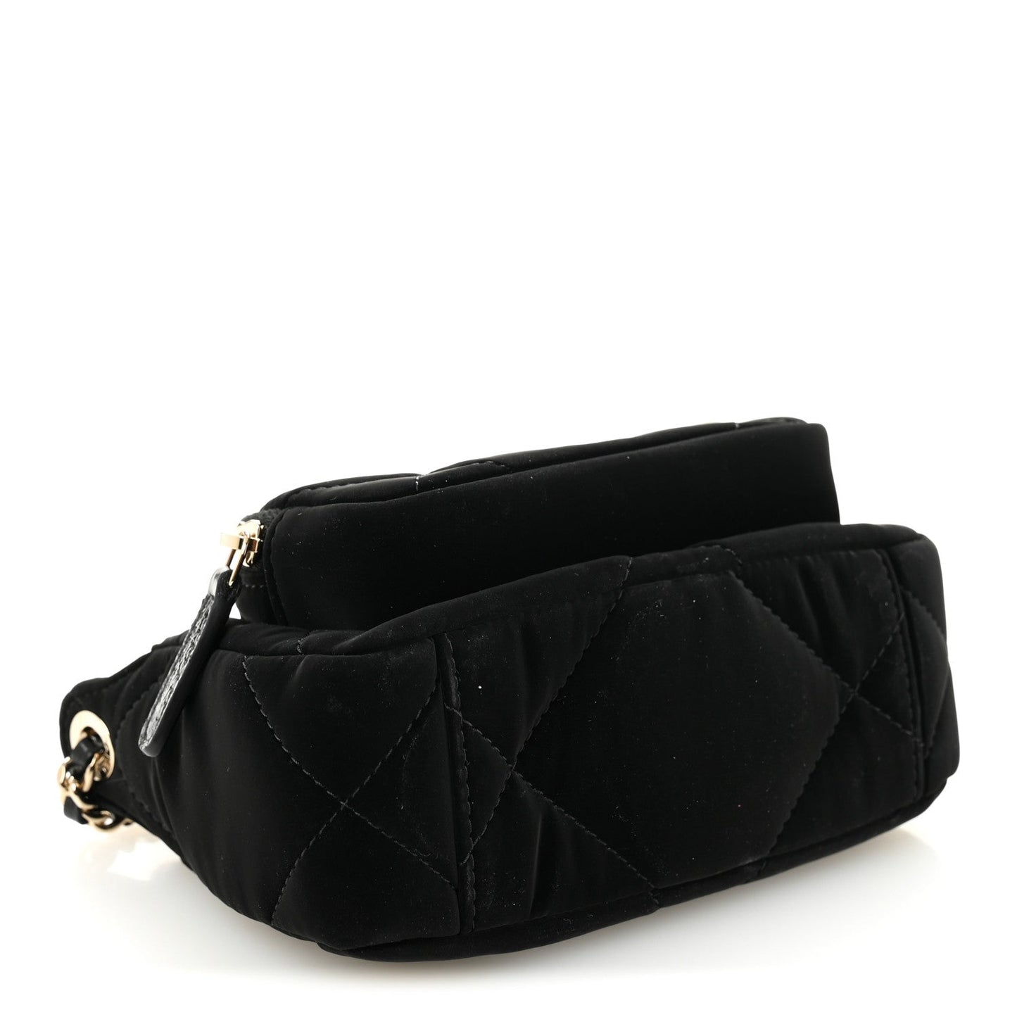 Chanel Velvet Effect Nylon Shiny Crumpled Clutch Bag - Rovelle Bags