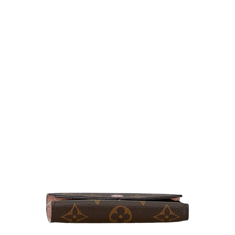 Louis Vuitton Monogram Portefolio Victoria Three Fold Wallet M62360 Rose Valerie Brown Pink PVC Louis Vuitton