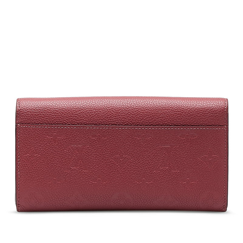 Louis Vuitton Monogram Amplant Portfolio Sarah Long Wallet M62213 Lean Pink Leather Louis Vuitton