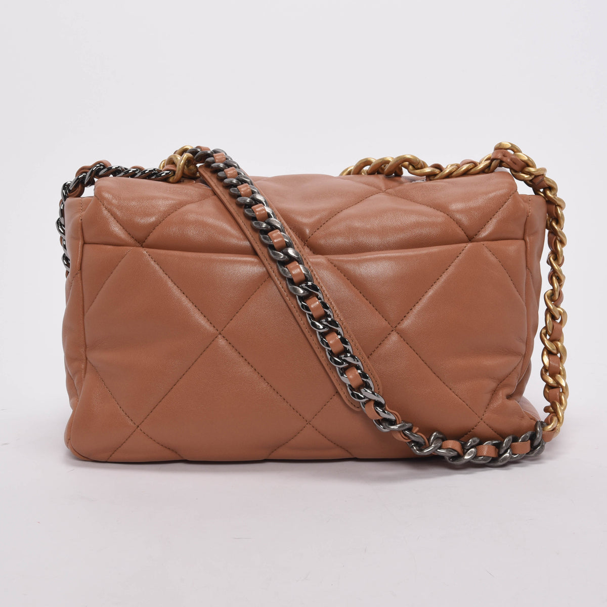 Chanel Tan Quilted Goatskin Large Chanel Flap Bag - Rovelle Bags