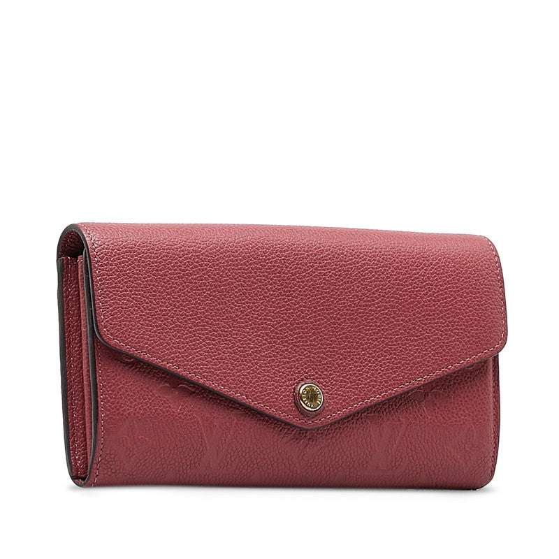 Louis Vuitton Monogram Amplant Portfolio Sarah Long Wallet M62213 Lean Pink Leather Louis Vuitton