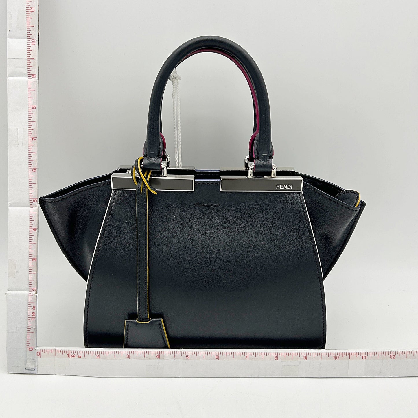 FENDI Vitello Dolce Mini 3Jours Tote Black LA15492