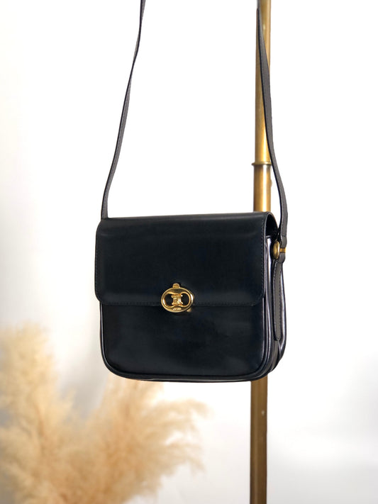 CELINE Crossbody Shoulder bag Black p2ahhd