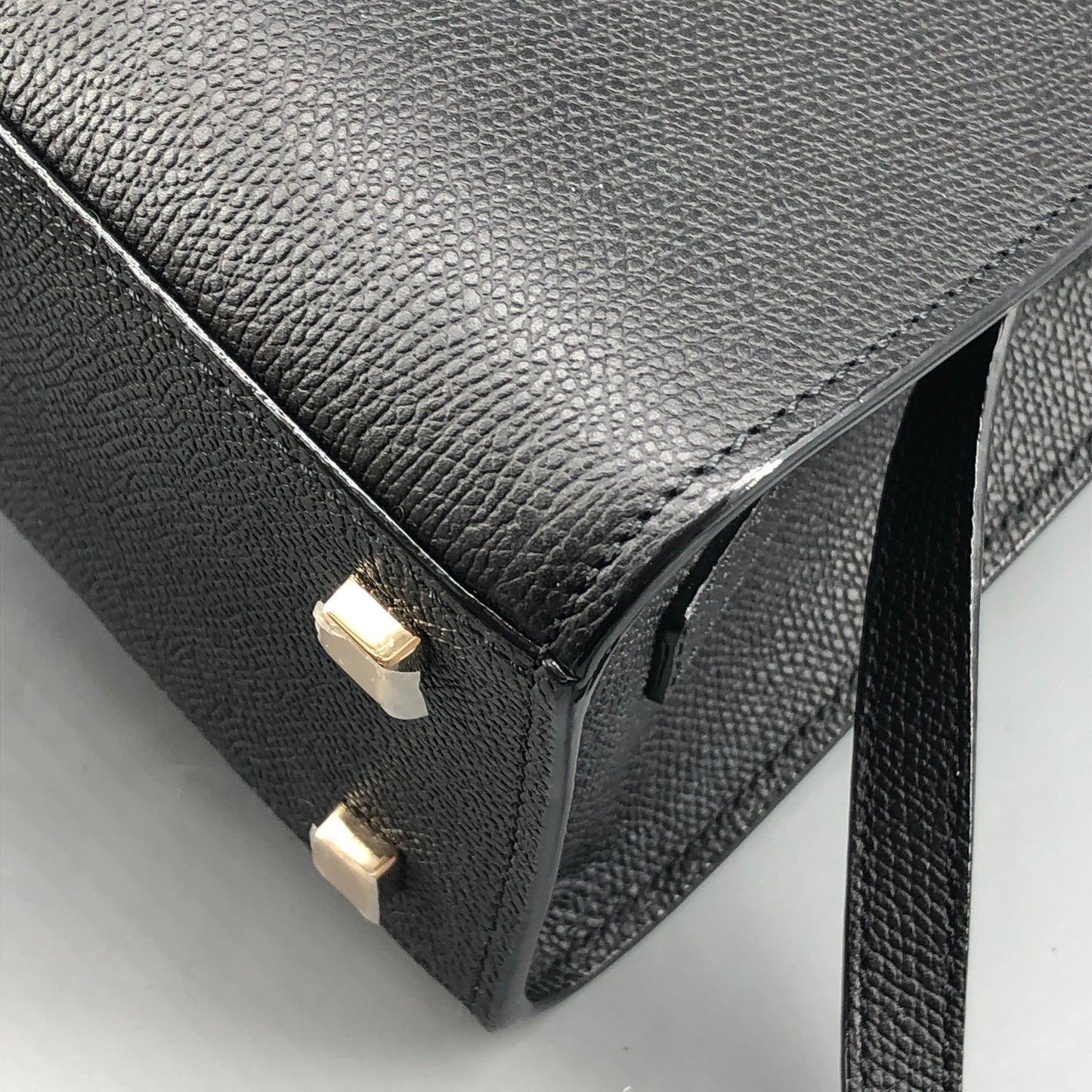 Valextra Iside Black Grained Calfskin Handbag