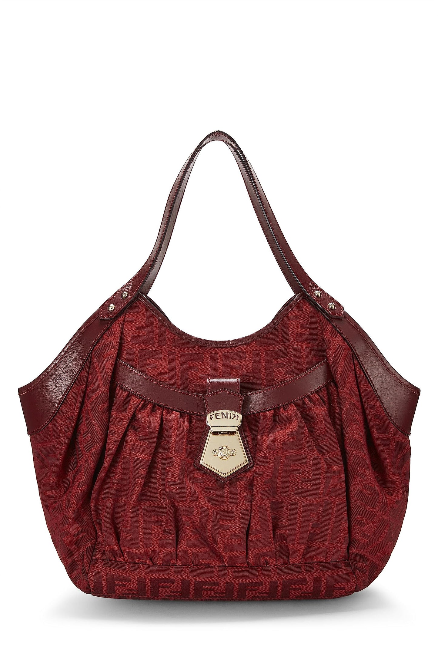 Fendi, Red Zucca Chef Pocket Tote Small, Red