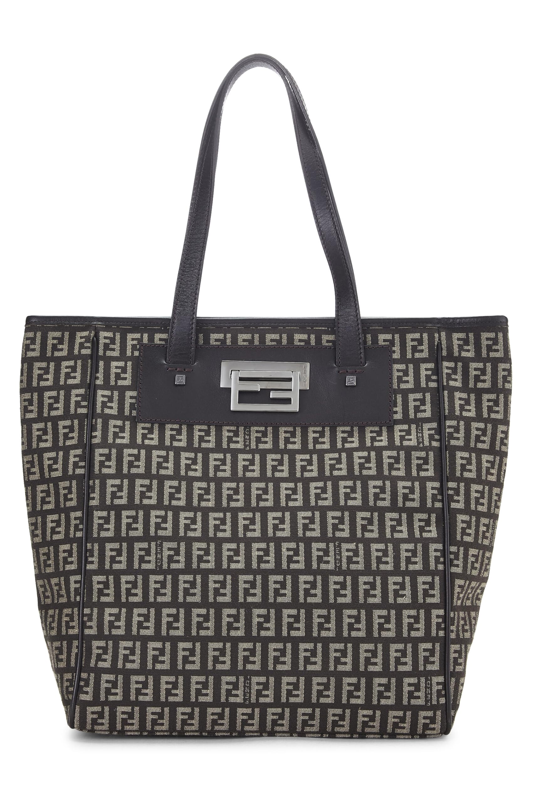 Fendi, Brown Zucchino Canvas Tote, Brown