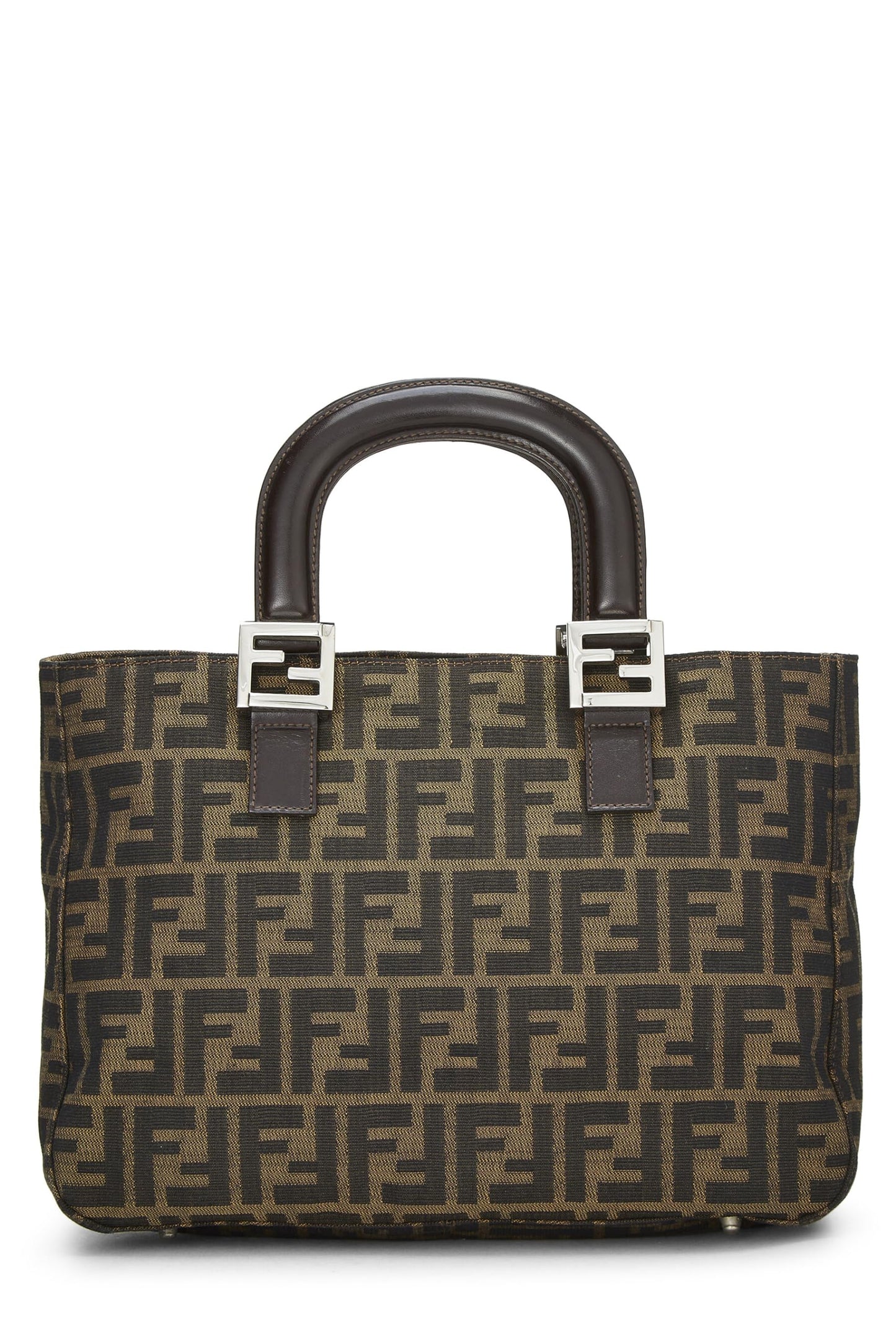 Fendi, Brown Zucca Canvas Handbag Small, Brown
